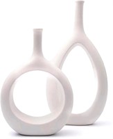 Samawi Modern Ceramic Vase Set of 2 for Flowers De