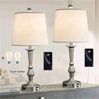 Dungoo Modern Table Lamp Set of 2, 3-Way Dimmable