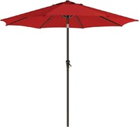 Patio Umbrella, 9 ft Outdoor Table Umbrella, Red