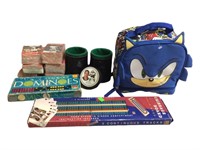 Sonic The Hedgehog,Cribbage,Dominoes,Baseball Card