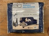 NEW Reversible Sofa Protector Navy & Gray