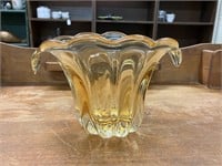 Vintage Teleflora Yellow vase (HEAVY)
