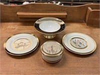 CHOKIN Bowl, saucers & trinket holder (bowl has
