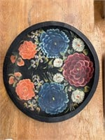 LARGE Hand Painted Wooden Platter