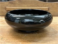 Vintage RARE Black Frankoma Bowl 7.5" diameter