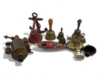 Vintage brass bells Tin Toy & more