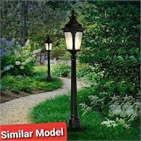 Victorian Outdoor Lawn Lamp Post, 150cm, Black