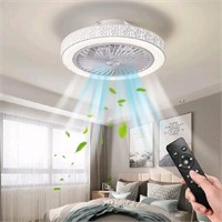 Enwinup Modern Ceiling Fan with Lights,19in LED Di