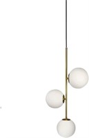 MZSUS, 3 Light Globe White Glass Pendant Light Fix