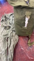 Army Green US Military Duffle with 10 Jumpsuits