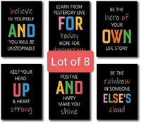 Lot of 8, CHDITB Unframed Inspirational Quote Wall