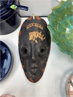 LEATHER AFRICAN MASK NOTE