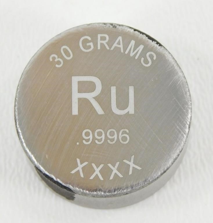 1 oz Ruthenium Bullion Ingot RWMM Metals Mint