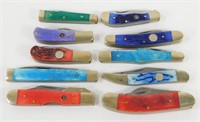 Lot of 10 New Unused Frost Cutlery Pocket Knives