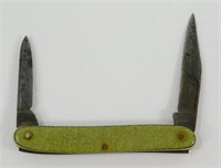 Vintage Kabar Green Handle Pocket Knife