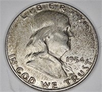 1954 d Franklin Half Dollar