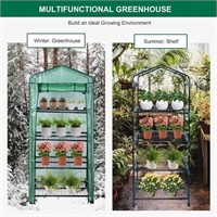 4 TIER GREENHOUSE WITH WHEELS (PE COVER)