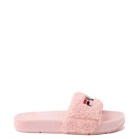 Womens Fila Fuzzy Drifter Slide Sandal - Pink 6