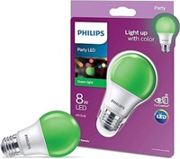 Philips 463281 LED 60-Watt A19 Green Non-Dimmable