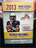 2013 Patrick Mahommes Highschool Rookie Aeco Card