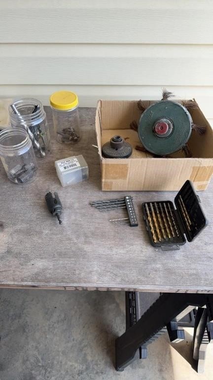 Box lot for sanding, boring and drilling and more