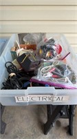 Tote full of electrical stuff