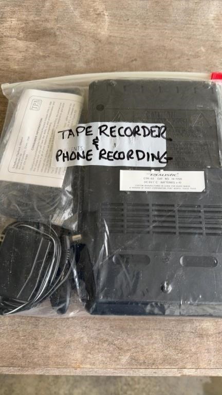 Cassette tape and phone recorder
