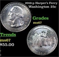 2016-p Harper's Ferry Washington Quarter 25c Grade