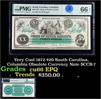 Very Cool 1872 $20 South Carolina, Columbia Obsole