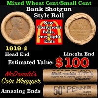 Lincoln Wheat Cent 1c Mixed Roll Orig Brandt McDon