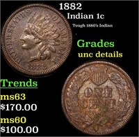 1882 Indian Cent 1c Grades Unc Details