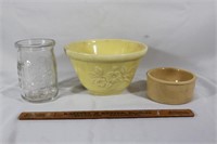 Vintage Pottery, and Glass 3 pieces