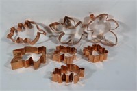 Lot of copper colored cookie cutters