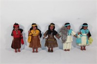 4 Carlson Indian dolls