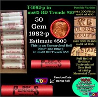 THIS AUCTION ONLY! BU Shotgun Lincoln 1c roll, 198