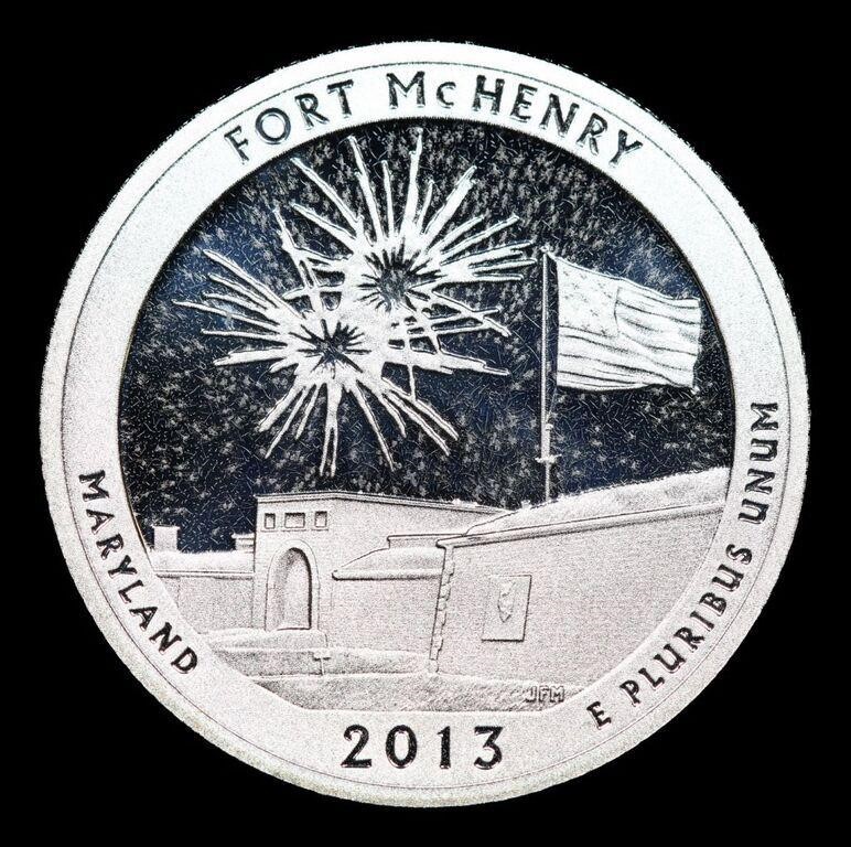 Proof 2013-s Silver Fort McHenry Washington Quarte