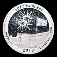 Proof 2013-s Silver Fort McHenry Washington Quarte