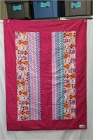 Project Linus Hand Made Quilt . pink & puppies