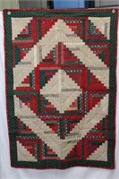 Hand Made Christmas Fabric Quilt