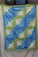 Blue & Green Quilt (spot on back)