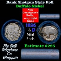 Buffalo Nickel Shotgun Roll in Old Bank Style 'Bel