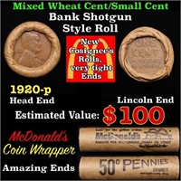 Lincoln Wheat Cent 1c Mixed Roll Orig Brandt McDon