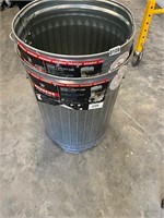 2- metal trash cans- 20 gallon