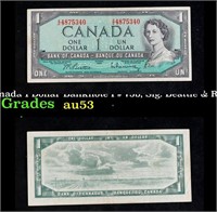 1954 Canada 1 Dollar Banknote P# 75b, Sig. Beattie