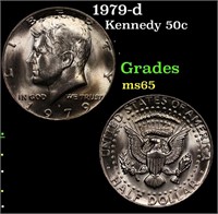 1979-d Kennedy Half Dollar 50c Grades GEM Unc