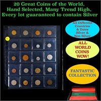 20 Great Coins of the World, hand selected, many t