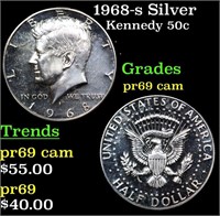Proof 1968-s Kennedy Half Dollar Silver 50c Grades