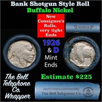 Buffalo Nickel Shotgun Roll in Old Bank Style 'Bel