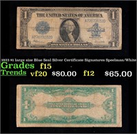 1923 Speelman/White $1 large size Blue Seal Silver