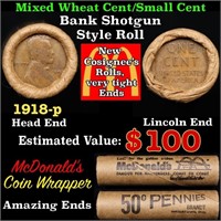 Lincoln Wheat Cent 1c Mixed Roll Orig Brandt McDon